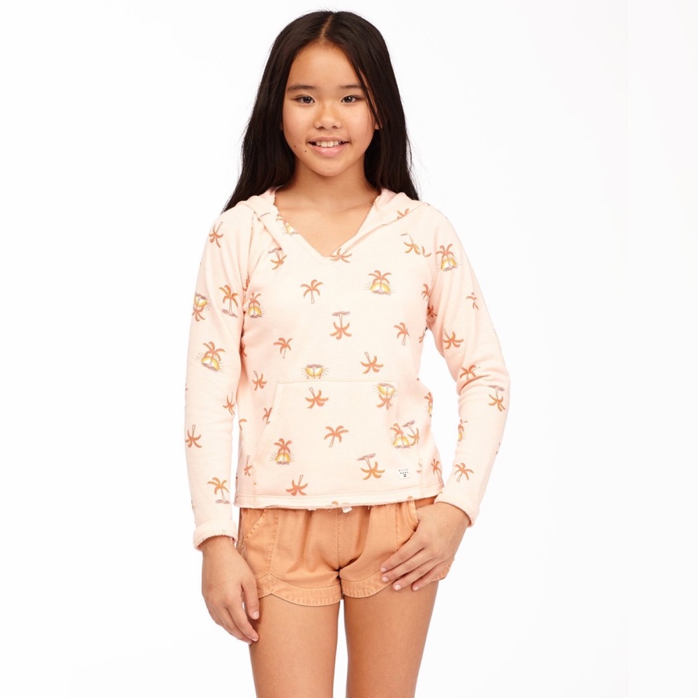 Billabong ☀️🏝 Girls' Cute Pink Pullover Hoodie 🫧💜🌸 - Picture 2 of 5